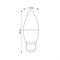 LED-C37-6W/3000K/E27/FR/SLS Лампа светодиодная. Форма "свеча", матовая. Теплый белый свет (3000K). ТМ Volpe UL-00008788 - фото 76572