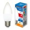 LED-C37-6W/4000K/E27/FR/DIM/SLS Лампа светодиодная, диммируемая. Форма "свеча", матовая. Белый свет (4000K). ТМ Volpe UL-00009222 - фото 76588