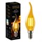 LED-CW35-5W/AMBER/E14/VLF Лампа светодиодная Vintage. Форма «свеча на ветру», янтарная колба. Картон. TM Volpe UL-00009158 - фото 76672
