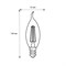 LED-CW35-6W/NW/E14/CL GLA01TR Лампа светодиодная. Форма "свеча на ветру", прозрачная. Серия Air. Белый свет (4000K). Картон. ТМ Uniel UL-00002229 - фото 76699