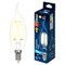 LED-CW35-9W/3000K/E14/CL PLS02WH Лампа светодиодная. Форма "свеча на ветру", прозрачная. Серия Sky. Теплый белый свет (3000К). Картон. ТМ Uniel. UL-00005168 - фото 76753