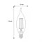 LED-CW35-9W/4000K/E14/CL PLS02WH Лампа светодиодная. Форма "свеча на ветру", прозрачная. Серия Sky. Белый свет (4000К). Картон. ТМ Uniel. UL-00005169 - фото 76764