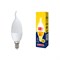 LED-CW37-11W/WW/E14/FR/NR Лампа светодиодная. Форма "свеча на ветру", матовая. Серия Norma. Теплый белый свет (3000K). Картон. ТМ Volpe UL-00003817 - фото 76794