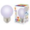 LED-G45-1W/RGB/E27/FR/С Лампа декоративная светодиодная. Форма "шар", матовая. Цвет RGB. Картон. ТМ Volpe. UL-00005808 - фото 76962