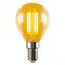 LED-G45-5W/AMBER/E14/VLF Лампа светодиодная Vintage. Форма «шар», янтарная колба. Картон. TM Volpe UL-00009159 - фото 77031