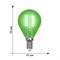 LED-G45-5W/GREEN/E14 GLA02GR Лампа светодиодная. Форма "шар". Серия Air color. Зеленый свет. Картон. ТМ Uniel UL-00002987 - фото 77074