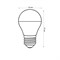 LED-G45-6W/6500K/E27/FR/SLS Лампа светодиодная. Форма "шар", матовая. Дневной свет (6500K). ТМ Volpe UL-00008807 - фото 77189