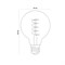 LED-G95-4W/GOLDEN/E27/CW GLV21GO Лампа светодиодная Vintage. Форма «шар», золотистая колба. Cпиральная нить. Картон. ТМ Uniel UL-00001818 - фото 77331
