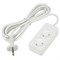 S-CU2-3 WHITE Удлинитель серии Ultra, шнур 3м., 2 гнезда, 10A, б/з. Белый. TM Uniel UL-00009977 - фото 78427