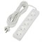 S-CU5-5 WHITE Удлинитель серии Ultra, шнур 5м., 5 гнезд, 10A, б/з. Белый. TM Uniel UL-00009991 - фото 78504