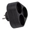 S-ES3-16F BLACK Разветвитель сетевой, б/з. 3 гнезда. 16А, 3500Вт. Черный. ТМ Uniel UL-00011238 - фото 78520