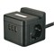 S-GCD2-1,5SBUH BLACK Удлинитель серии Standard, с/з, шнур 1,5м, 2 гнезда, 3 USB, 16А, держатель для телефона. Черный. ТМ Uniel UL-00011252 - фото 78570