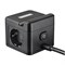 S-GCD2-1,5SBUH BLACK Удлинитель серии Standard, с/з, шнур 1,5м, 2 гнезда, 3 USB, 16А, держатель для телефона. Черный. ТМ Uniel UL-00011252 - фото 78571