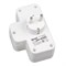 S-GES2-16PB WHITE Разветвитель сетевой с выключателем, с/з. 2 гнезда. 16А, 3500Вт. Белый. ТМ Uniel UL-00011243 - фото 78783