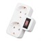 S-GES2-16PB WHITE Разветвитель сетевой с выключателем, с/з. 2 гнезда. 16А, 3500Вт. Белый. ТМ Uniel UL-00011243 - фото 78787