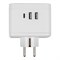 S-GES2-16SBUC WHITE Разветвитель сетевой с выключателем, с/з. 2 гнезда. 2USB+1TYPE C. 16А, 3500Вт. Белый. ТМ Uniel UL-00011245 - фото 78804