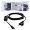UCX-Q851 LT/300/B BLACK Провод для подключения светильника ULI-Q151 и ULI-Q951, к сети 220В. 300 см, 2 контакта, с кнопкой включения. Черный. ТМ Volpe UL-00011863 - фото 80113