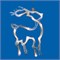 ULD-H1419-010/STA/3AAA WARM WHITE IP20 DEER Фигура светодиодная «Олень» на батарейках 3AAA (не в/к), 14х19см. Подвесная. 10 светодиодов. Теплый белый свет.  Провод прозрачный. TM Uniel UL-00007252 - фото 83299