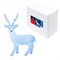 ULD-M6393-200/STA WHITE IP20 DEER-1 Фигура светодиодная «Олень-1», 72*97см, 200 светодиодов. Белый свет. Провод прозрачный. TM Uniel 11036 - фото 83480
