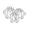 ULD-R509 USB GIFTBOX SET Светильник декоративный «Коробки с подарками», с USB проводом. Набор из 3штук. 300 светодиодов. Белый свет. Цвет корпуса радужный. TM Uniel UL-00012218 - фото 83607