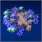 ULD-S0500-050/DTA MULTI IP20 SNOWFLAKES-3 Гирлянда светодиодная «Снежинки-3», 5м. 50 светодиодов. Разноцветный свет. Провод прозрачный. ТМ Uniel UL-00007195 - фото 83875