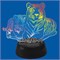 ULI-M508 RGB/3AA TIGER FAMILY/BLACK Светильник декоративный с эффектом 3D «Семья тигров», на батарейках 3AA (не в/к). 1 светодиод. RGB свет. TM Uniel UL-00008403 - фото 85496