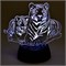 ULI-M508 RGB/3AA TIGER FAMILY/BLACK Светильник декоративный с эффектом 3D «Семья тигров», на батарейках 3AA (не в/к). 1 светодиод. RGB свет. TM Uniel UL-00008403 - фото 85497