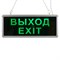 ULR-Q411 1W GREEN/SILVER ВЫХОД/EXIT Светильник светодиодный аварийного освещения с встроенным аккумулятором, AC/DС. Дневной свет (6500K). Корпус серебристый. ТМ Volpe. UL-00002921 - фото 89144