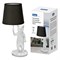 UML-B465 E14 WHITE/BLACK Светильник настольный декоративный "Кот", под лампу Е14, 40W. Механический выключатель. Белый/черный. ТМ Uniel UL-00013445 - фото 91524