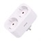 USH-A102 2G/WF WHITE Умный сетевой разветвитель Wi-Fi, 2 гнезда.16A. До 3680Вт. Голосовое управление+приложение UnielSmart. TM Uniel UL-00011388 - фото 91815