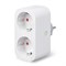 USH-A102 2G/WF WHITE Умный сетевой разветвитель Wi-Fi, 2 гнезда.16A. До 3680Вт. Голосовое управление+приложение UnielSmart. TM Uniel UL-00011388 - фото 91819