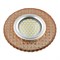 DLS-L143 GU5.3 GLASSY/LIGHT TEA Светильник декоративный встраиваемый, серия Luciole. Без лампы, цоколь GU5.3. Доп. светодиодная подсветка 3Вт. Стекло. Зеркальный/светло-коричневый. ТМ Fametto UL-00003885 - фото 93403
