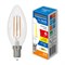 LED-C35-6W/3000K/E14/CL/DIM/SLF Лампа светодиодная, диммируемая. Форма "свеча", прозрачная. Теплый белый свет (3000K). ТМ Volpe UL-00009241 - фото 93715