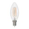 LED-C35-6W/3000K/E14/CL/SLF Лампа светодиодная. Форма "свеча", прозрачная. Теплый белый свет (3000K). ТМ Volpe UL-00008328 - фото 93724