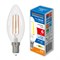 LED-C35-6W/4000K/E14/CL/DIM/SLF Лампа светодиодная, диммируемая. Форма "свеча", прозрачная. Белый свет (4000K). ТМ Volpe UL-00009242 - фото 93732