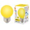 LED-G45-1W/YELLOW/E27/FR/С Лампа декоративная светодиодная. Форма "шар", матовая. Цвет желтый. Картон. ТМ Volpe. UL-00005649 - фото 93930