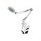 TLD-568 White/LED/300Lm/2700-5500K/Dimmer/X5 Светильник настольный c увеличительным стеклом, 5-ти кратное увеличение, 8W. Механический выключатель на шнуре. Белый. TM Uniel. UL-00007386 - фото 94439