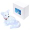 ULD-M3225-032/STA WHITE IP20 FOX Фигура светодиодная «Лисенок», 33*25см, 32 светодиода. Белый свет. Провод прозрачный. TM Uniel 09559 - фото 95214
