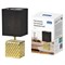 UML-B306 E14 GOLD/BLACK Светильник настольный декоративный под лампу Е14, 40W. Механический выключатель. Золотой/Черный. ТМ Uniel UL-00012422 - фото 96405