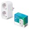 USH-A102 2G/WF WHITE Умный сетевой разветвитель Wi-Fi, 2 гнезда.16A. До 3680Вт. Голосовое управление+приложение UnielSmart. TM Uniel UL-00011388 - фото 96447