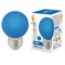 LED-G45-1W/BLUE/E27/FR/С Лампа декоративная светодиодная. Форма "шар", матовая. Цвет синий. Картон. ТМ Volpe. UL-00005647 - фото 97275