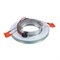 DLS-L208 GU5.3 CHROME/WHITE Светильник декоративный встраиваемый, серия Luciole. Без лампы. Доп.подсветка 3Вт. Металл, цвет хром. Отделка стекло белое с серебром. ТМ Fametto UL-00013091 - фото 97730