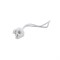 DLS-L208 GU5.3 CHROME/WHITE Светильник декоративный встраиваемый, серия Luciole. Без лампы. Доп.подсветка 3Вт. Металл, цвет хром. Отделка стекло белое с серебром. ТМ Fametto UL-00013091 - фото 97733