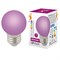 LED-G45-1W/PURPLE/E27/FR/С Лампа декоративная светодиодная. Форма "шар", матовая. Цвет фиолетовый. Картон. ТМ Volpe. UL-00005652 - фото 98029
