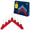 UDL-L7101-007/SWA/WW RED BRIDGE Фигура «Новогодняя горка», 39,5х30,5см. 7 миниламп накаливания. Теплый белый свет. Корпус красный. Материал пластик. TM Uniel UL-00007387 - фото 98260